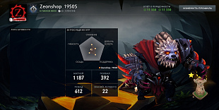 5623 mmr 612 побед 575 поражений  