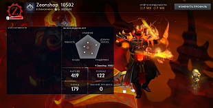 3456 mmr 179 побед 240 поражений от магазина Zeonshop